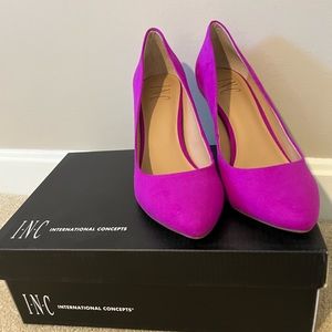 INC Womens Zitah Microsuede Pointed Toe Dress Heels - Size 7M